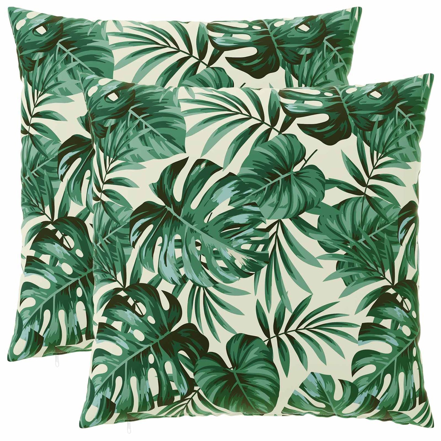 Cushion Cover 2 pcs HEERLEN Leaf Pattern 80 x 80 cm Polyester