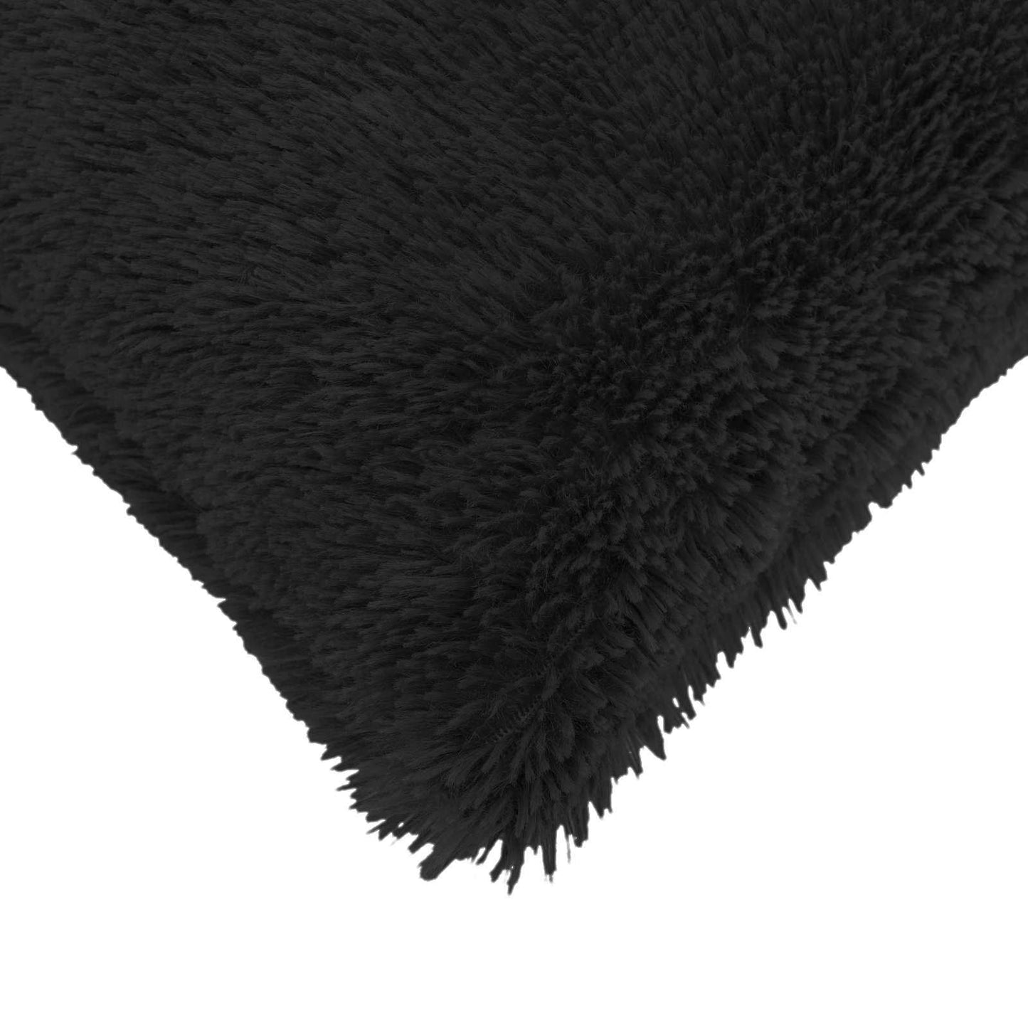 Cushion Cover 2 pcs HEERLEN Black 80 x 80 cm PV Fleece
