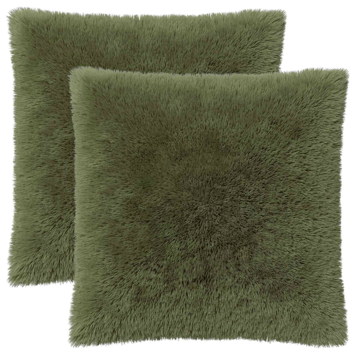 Cushion Cover 2 pcs HEERLEN Green 80 x 80 cm PV Fleece