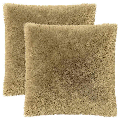 Cushion Cover 2 pcs HEERLEN Light Green 80 x 80 cm PV Fleece
