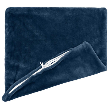 Cushion Cover 2 pcs HEERLEN Navy Blue 80 x 80 cm Flannel