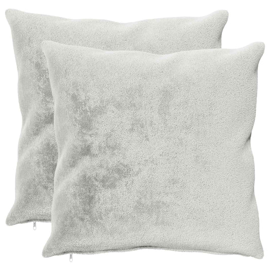 Cushion Cover 2 pcs HEERLEN Light Grey 80 x 80 cm Flannel