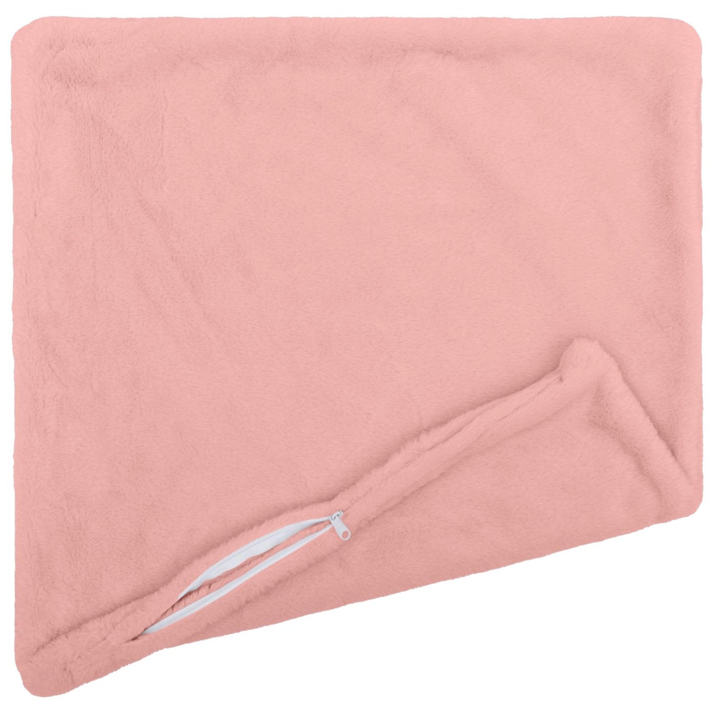 Cushion Cover 2 pcs HEERLEN Pink 80 x 80 cm Faux Rabbit Fur