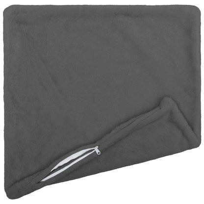Cushion Cover 2 pcs HEERLEN Dark Grey 80 x 80 cm