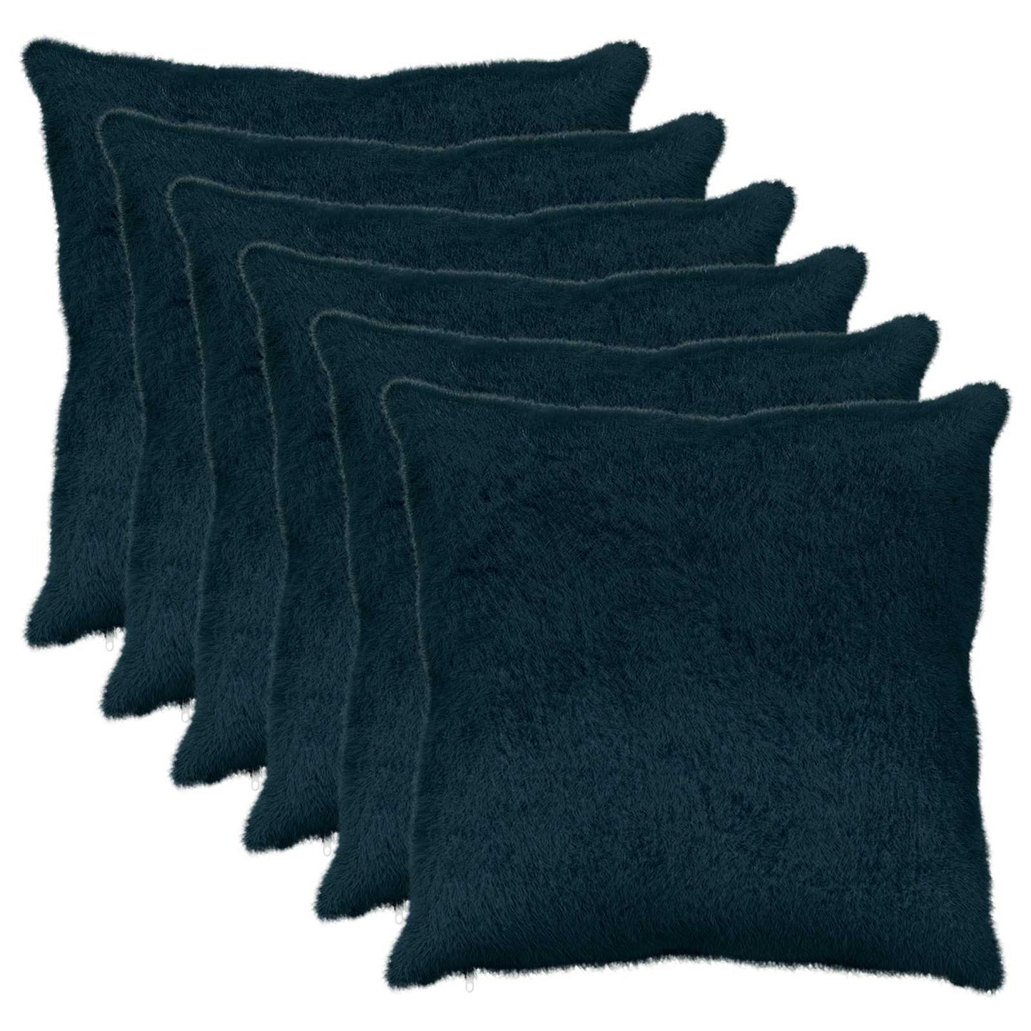 Cushion Cover 6 pcs HEERLEN Navy Blue 80 x 80 cm