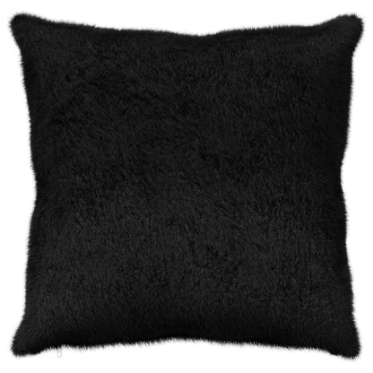 Cushion Cover 2 pcs HEERLEN Black 80 x 80 cm Faux Rabbit Fur