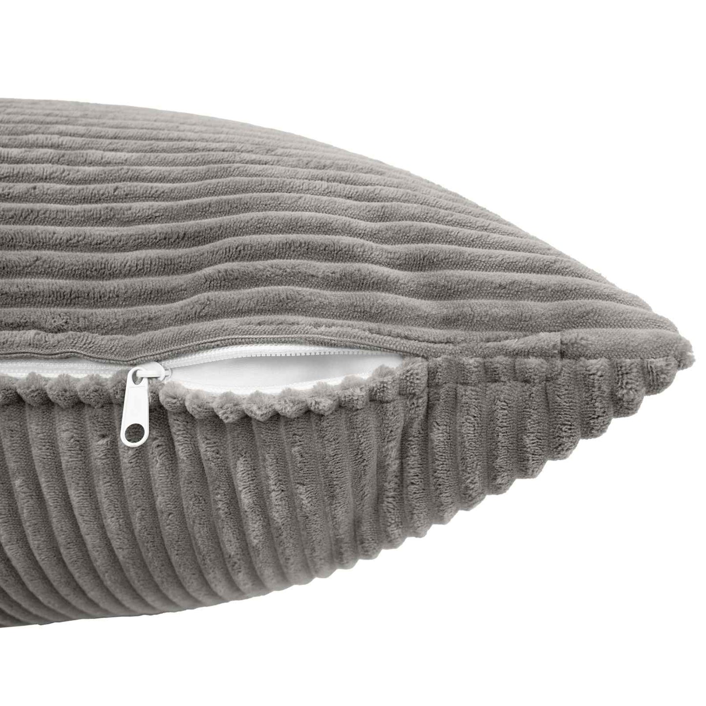 Cushion Cover 6 pcs ALMELO Light Grey 30 x 50 cm Corduroy