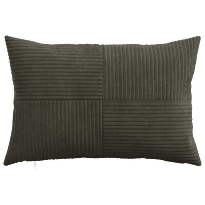 Cushion Cover 6 pcs ALMELO Anthracite 30 x 50 cm Corduroy