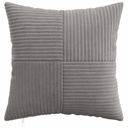 Cushion Cover 2 pcs ALMELO Light Grey 35 x 35 cm Corduroy