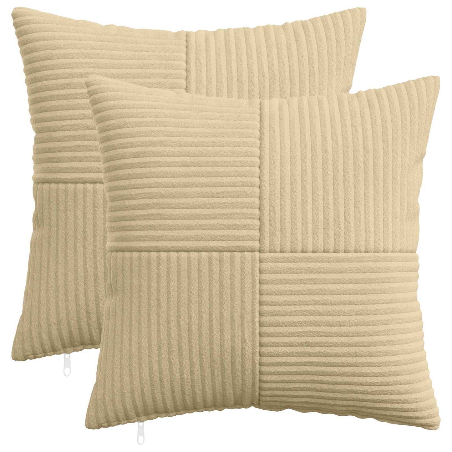 Cushion Cover 2 pcs ALMELO Grey Green 40 x 40 cm Corduroy