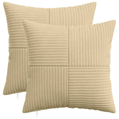 Cushion Cover 2 pcs ALMELO Grey Green 40 x 40 cm Corduroy