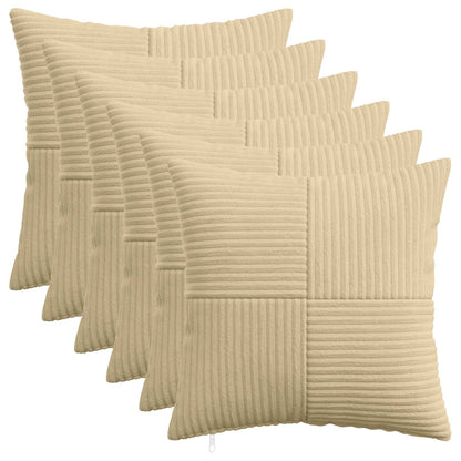 Cushion Cover 6 pcs ALMELO Grey Green 40 x 40 cm Corduroy