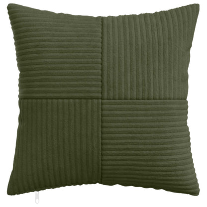 Cushion Cover 6 pcs ALMELO Green 40 x 40 cm Corduroy