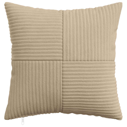 Cushion Cover 6 pcs ALMELO Taupe 40 x 40 cm Corduroy