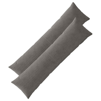 Cushion Cover 2 pcs ALMELO Dark Grey 40 x 145 cm Corduroy
