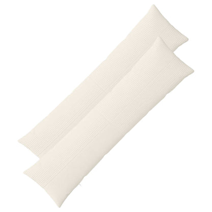 Cushion Cover 2 pcs ALMELO Cream 40 x 145 cm Corduroy