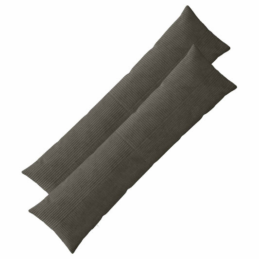 Cushion Cover 2 pcs ALMELO Anthracite 40 x 145 cm Corduroy