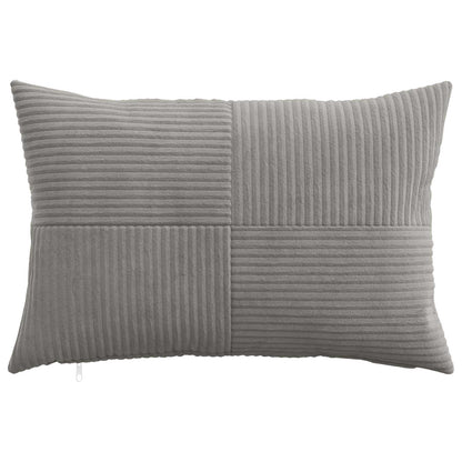 Cushion Cover 2 pcs ALMELO Light Grey 40 x 60 cm Corduroy