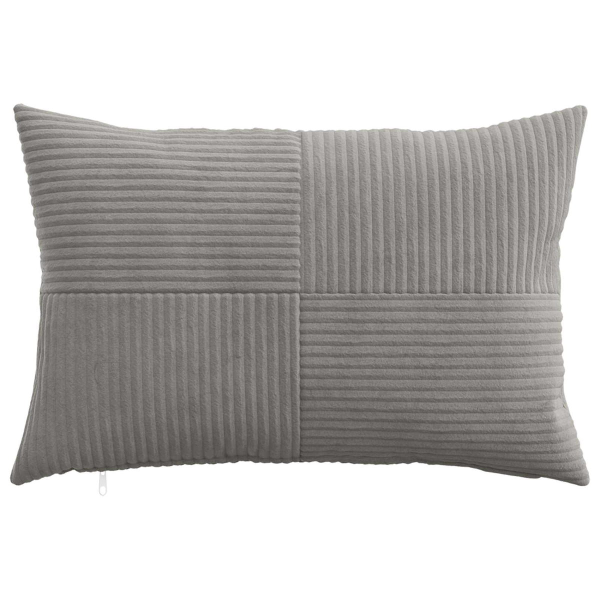 Cushion Cover 6 pcs ALMELO Light Grey 40 x 60 cm Corduroy