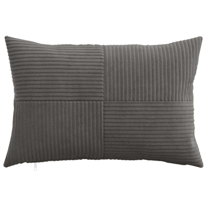 Cushion Cover 6 pcs ALMELO Dark Grey 40 x 60 cm Corduroy