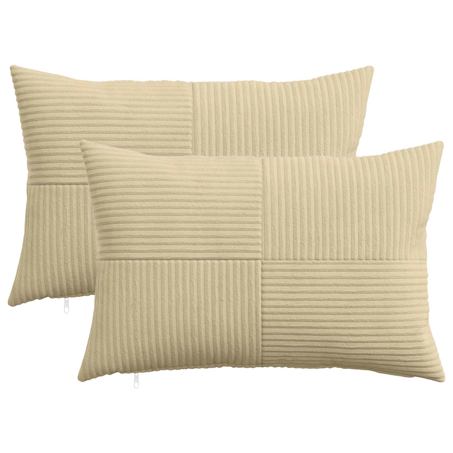 Cushion Cover 2 pcs ALMELO Grey Green 40 x 60 cm Corduroy