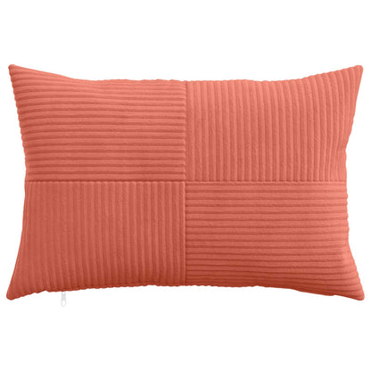 Cushion Cover 2 pcs ALMELO Red Orange 40 x 60 cm Corduroy
