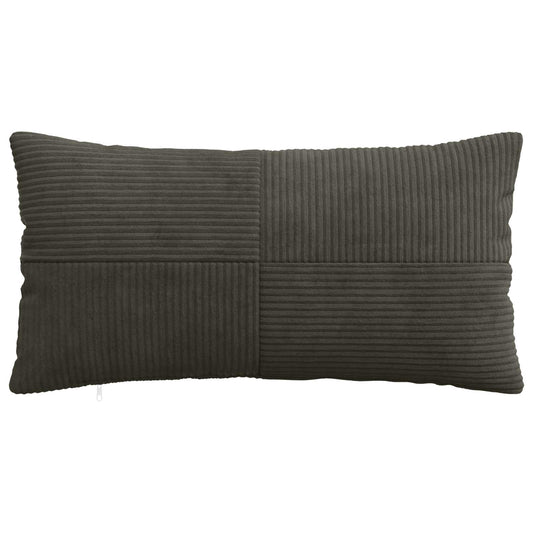 Cushion Cover 2 pcs ALMELO Anthracite 40 x 70 cm Corduroy