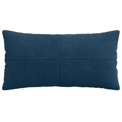 Cushion Cover 2 pcs ALMELO Navy Blue 40 x 70 cm Corduroy