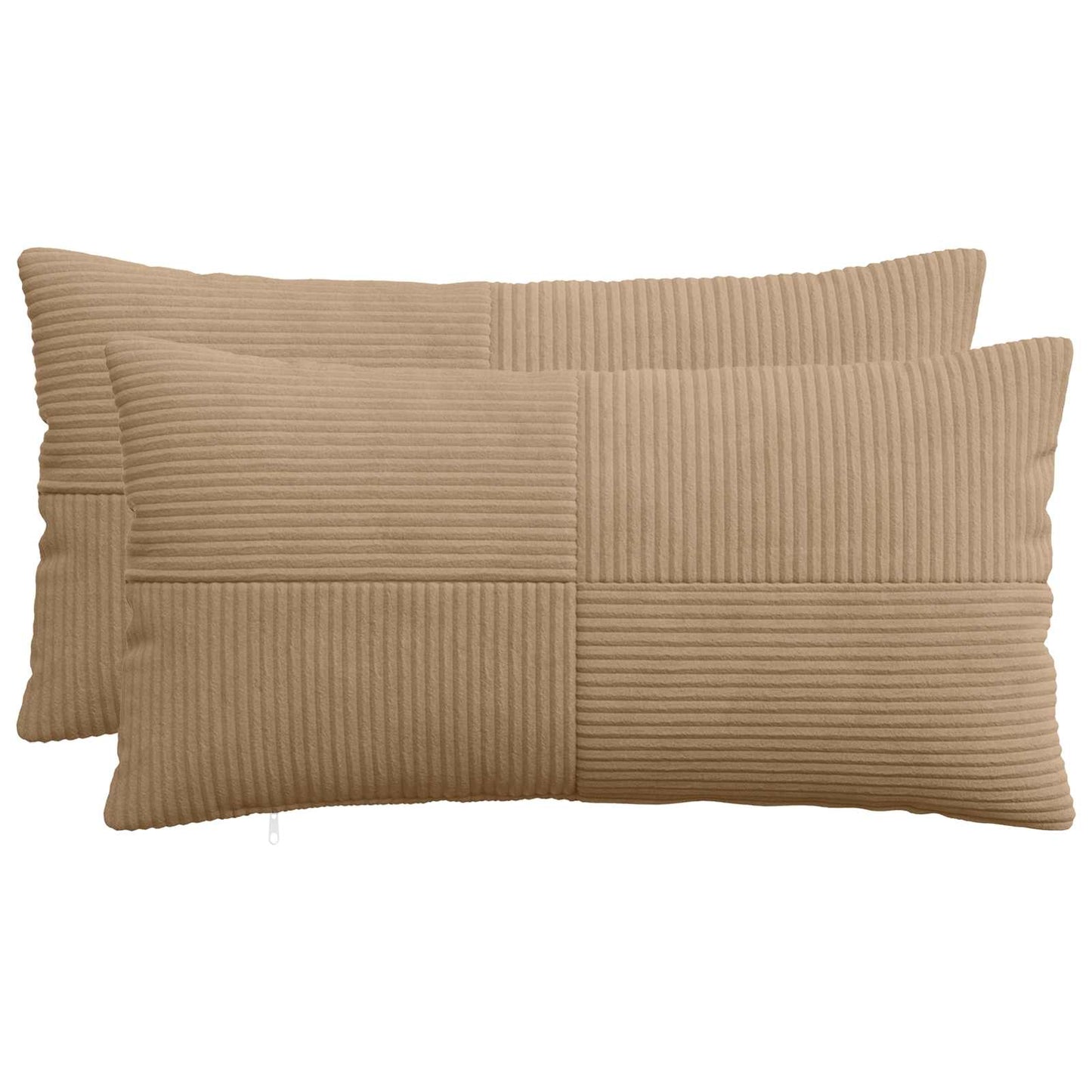 Cushion Cover 2 pcs ALMELO Brown 40 x 70 cm Corduroy