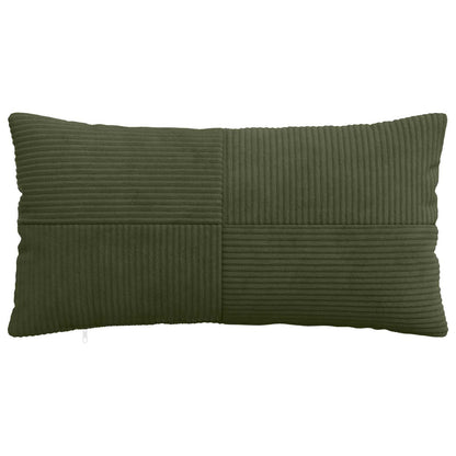 Cushion Cover 2 pcs ALMELO Green 40 x 70 cm Corduroy