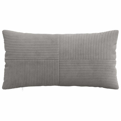 Cushion Cover 12 pcs ALMELO Light Grey 40 x 80 cm Corduroy