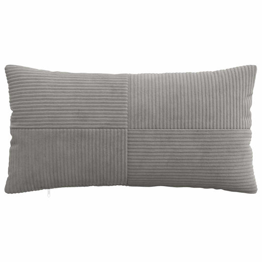 Cushion Cover 12 pcs ALMELO Light Grey 40 x 80 cm Corduroy