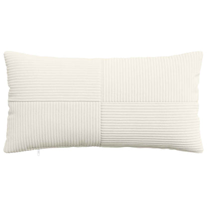 Cushion Cover 6 pcs ALMELO Cream 40 x 80 cm Corduroy