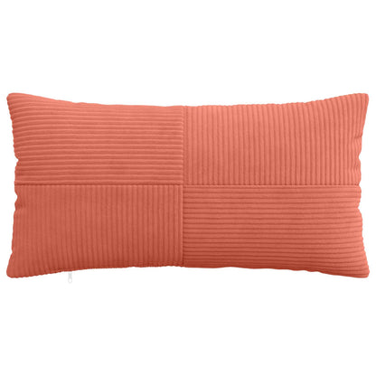 Cushion Cover 6 pcs ALMELO Red Orange 40 x 80 cm Corduroy