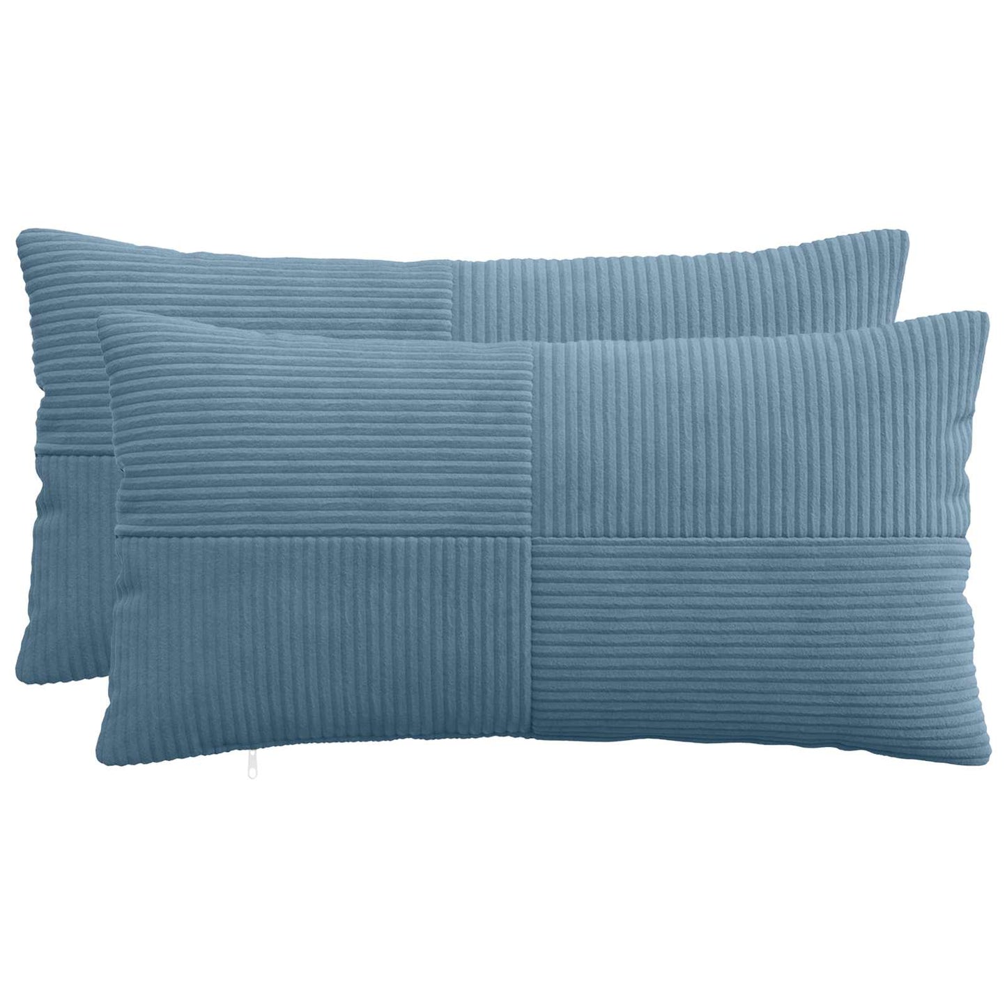 Cushion Cover 2 pcs ALMELO Blue 40 x 80 cm Corduroy