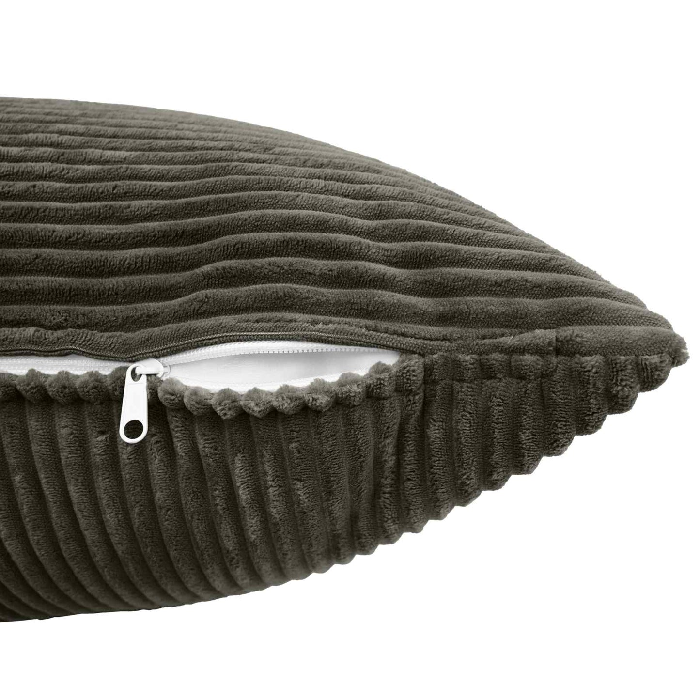 Cushion Cover 2 pcs ALMELO Anthracite 40 x 80 cm Corduroy