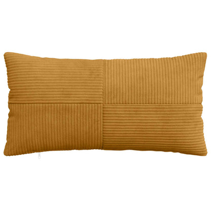 Cushion Cover 12 pcs ALMELO Yellow 40 x 80 cm Corduroy