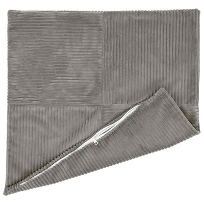 Cushion Cover 2 pcs ALMELO Light Grey 45 x 45 cm Corduroy