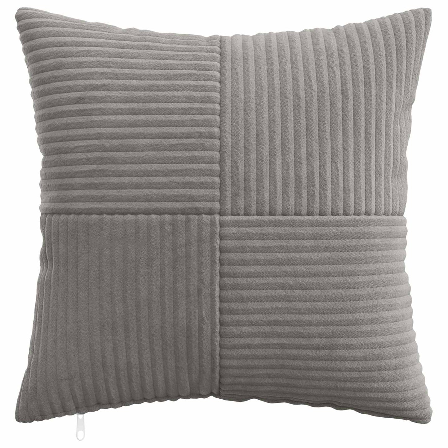 Cushion Cover 2 pcs ALMELO Light Grey 45 x 45 cm Corduroy