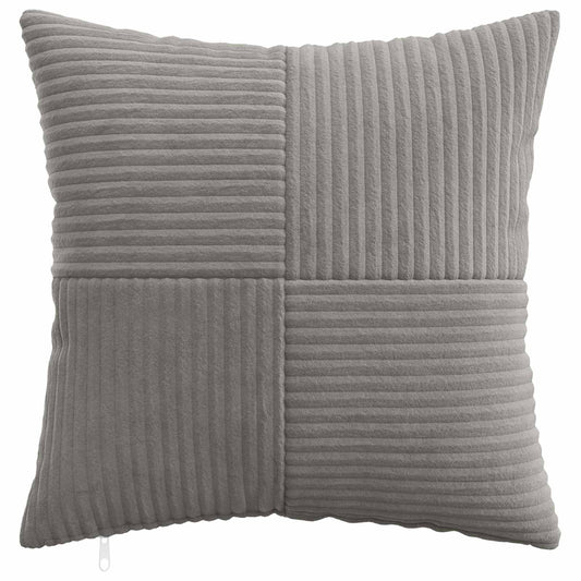 Cushion Cover 12 pcs ALMELO Light Grey 45 x 45 cm Corduroy