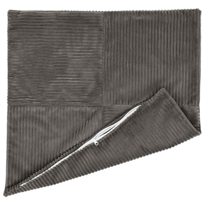 Cushion Cover 2 pcs ALMELO Dark Grey 45 x 45 cm Corduroy