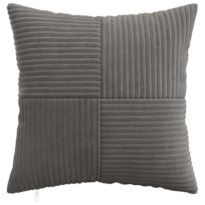 Cushion Cover 12 pcs ALMELO Dark Grey 45 x 45 cm Corduroy