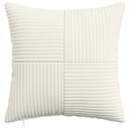 Cushion Cover 2 pcs ALMELO Cream 45 x 45 cm Corduroy