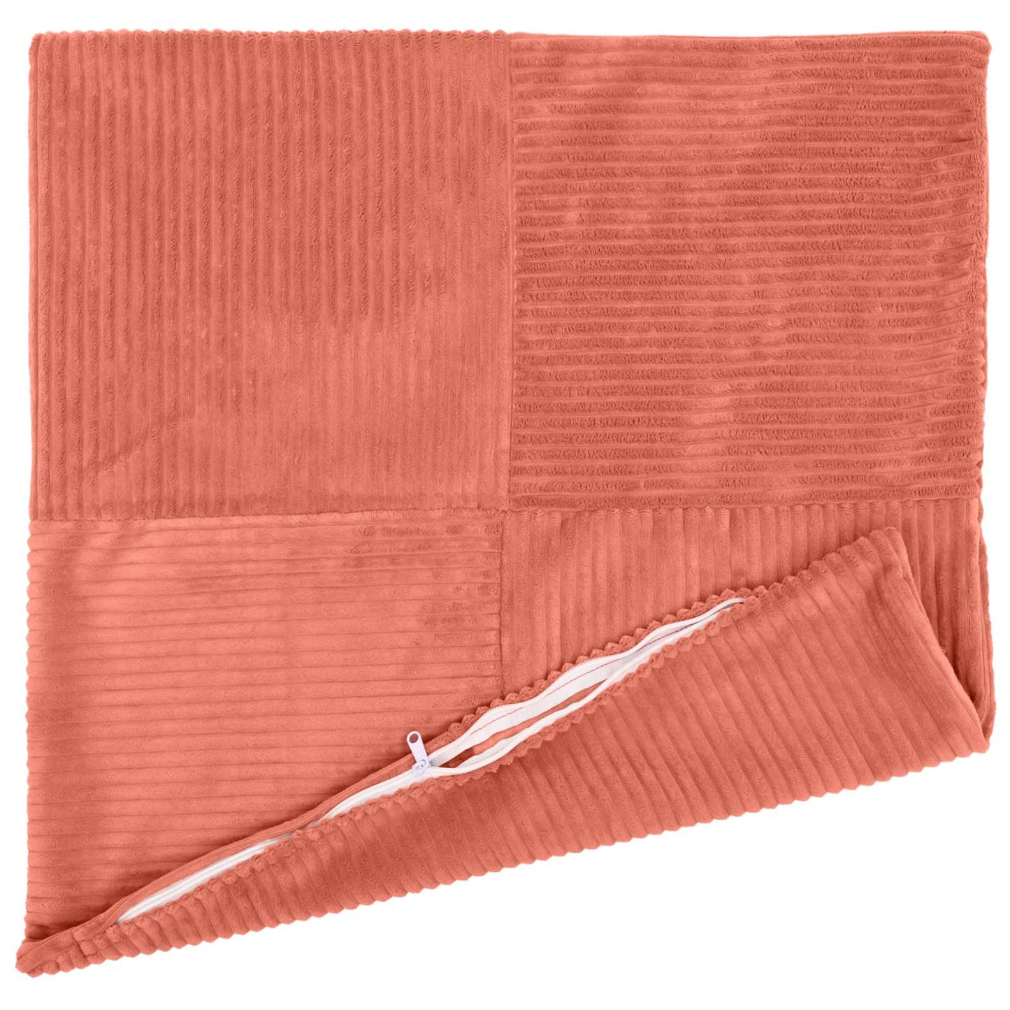 Cushion Cover 2 pcs ALMELO Red Orange 45 x 45 cm Corduroy