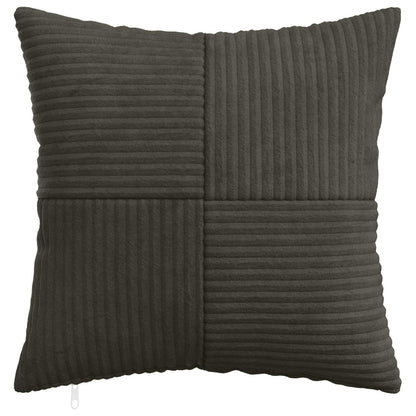 Cushion Cover 2 pcs ALMELO Anthracite 45 x 45 cm Corduroy