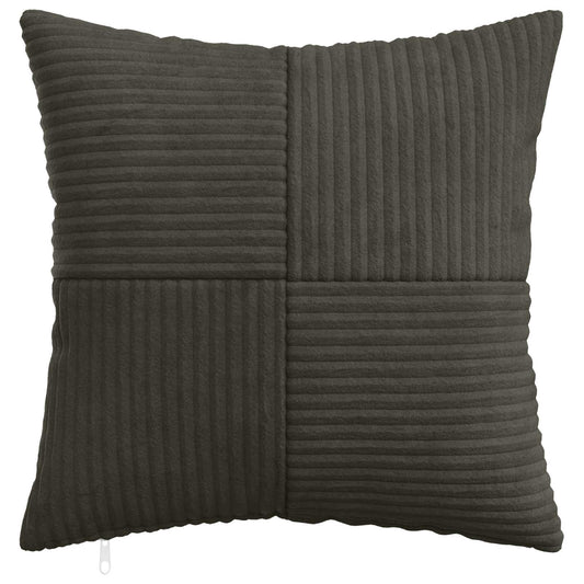Cushion Cover 2 pcs ALMELO Anthracite 45 x 45 cm Corduroy