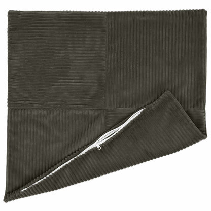 Cushion Cover 12 pcs ALMELO Anthracite 45 x 45 cm Corduroy