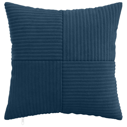 Cushion Cover 2 pcs ALMELO Navy Blue 45 x 45 cm Corduroy