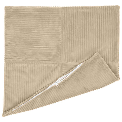 Cushion Cover 6 pcs ALMELO Taupe 45 x 45 cm Corduroy