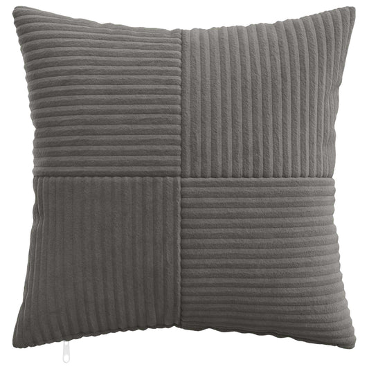 Cushion Cover 2 pcs ALMELO Dark Grey 50 x 50 cm Corduroy